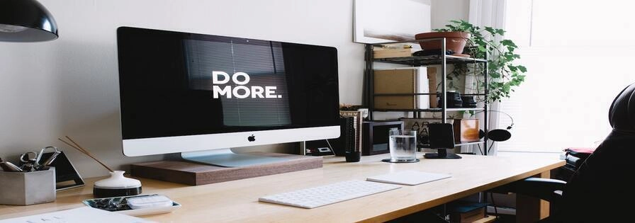 Office desk with iMac